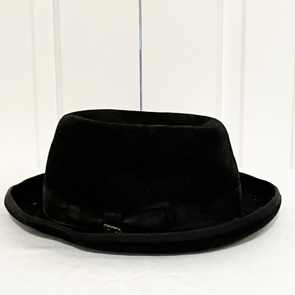 SCALA Classics vintage 100% wool black Derby style hat. Size Men's Large - Picture 6 of 11